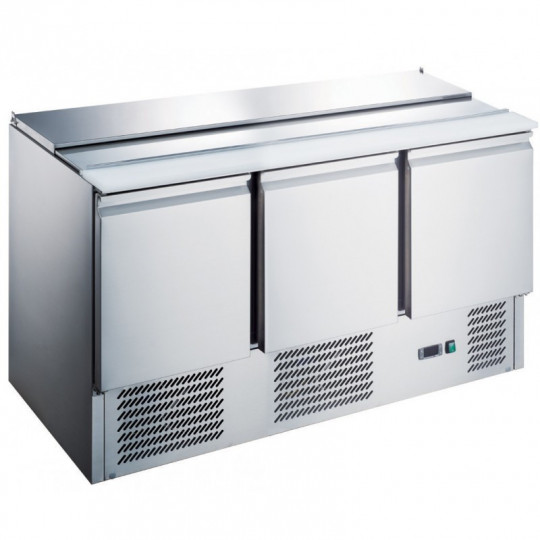 Saladette Réfrigérée VEVOR 140W - 1x1/3 + 4x1/6 Casseroles Inox - Pour Restauration, Pizzerias