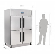 Armoire réfrigérée positive double 2 portillons GN 2/1 Série G - Polar - CW195