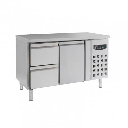 Table Réfrigérée Et Saladette Ouverte Star 700 - 2 Ou 3 Portes, Inox, Capacité 314L, Pour Commerce