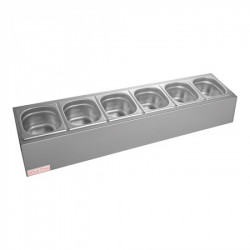 Conteneur de garnitures 6x1/6gn-150mm EMGA - 921090